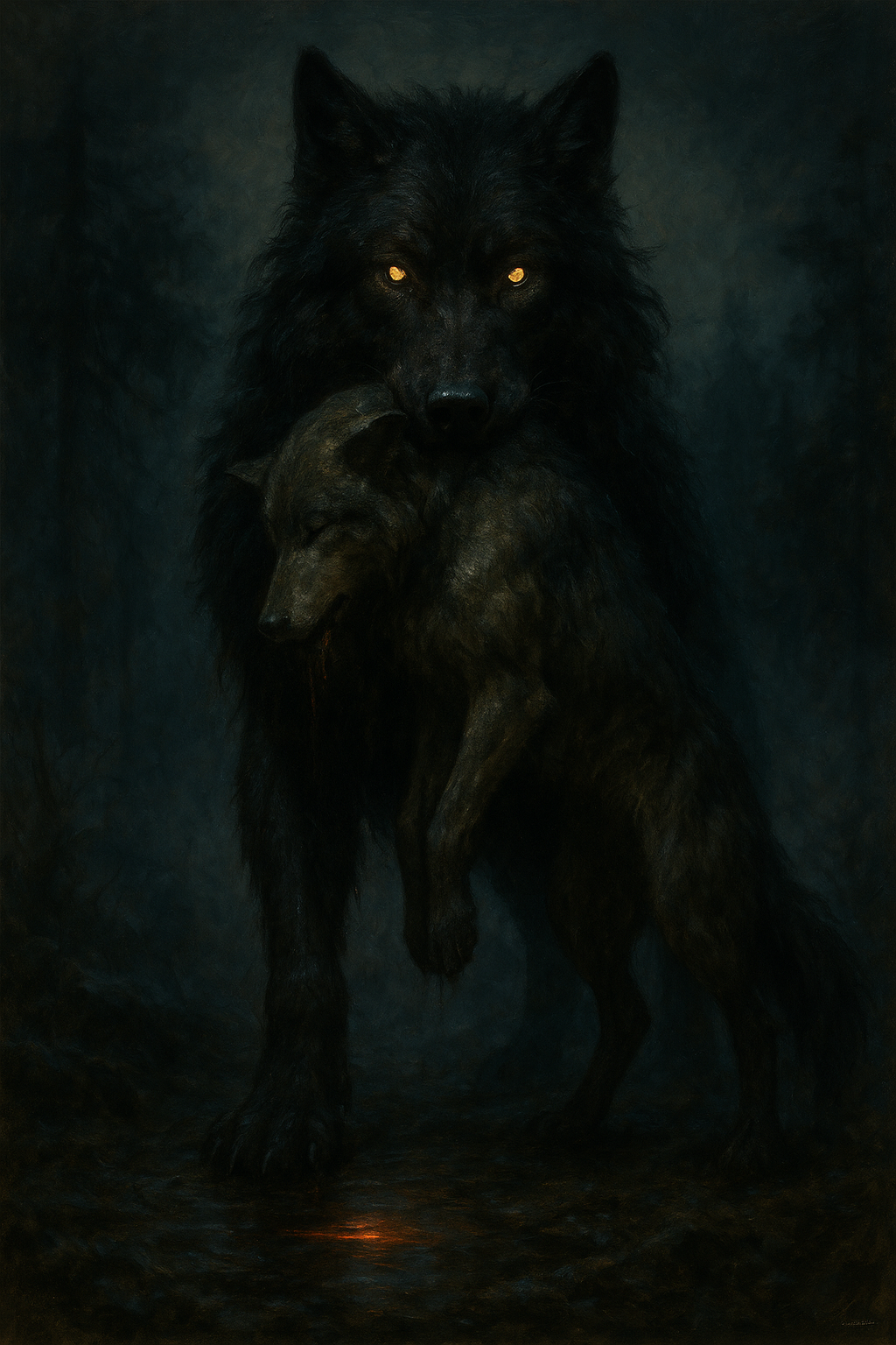 Grand loup noir / Mamu’ru